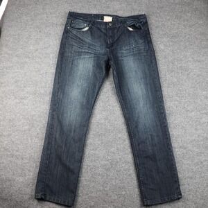 Brooklyn Xpress‎ Jeans Mens 38x32 Blue Denim Straight Fit Classic Zip Fly